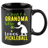 Just A Grandma Who Loves Pickleball Paddle Gift 11oz C Handle Ceramic Mug
