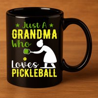Just A Grandma Who Loves Pickleball Paddle Gift 11oz C Handle Ceramic Mug