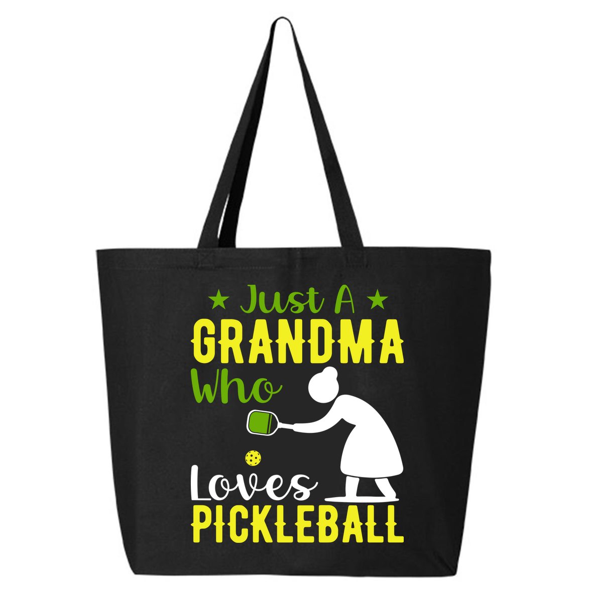 Just A Grandma Who Loves Pickleball Paddle Gift 25L Jumbo Tote