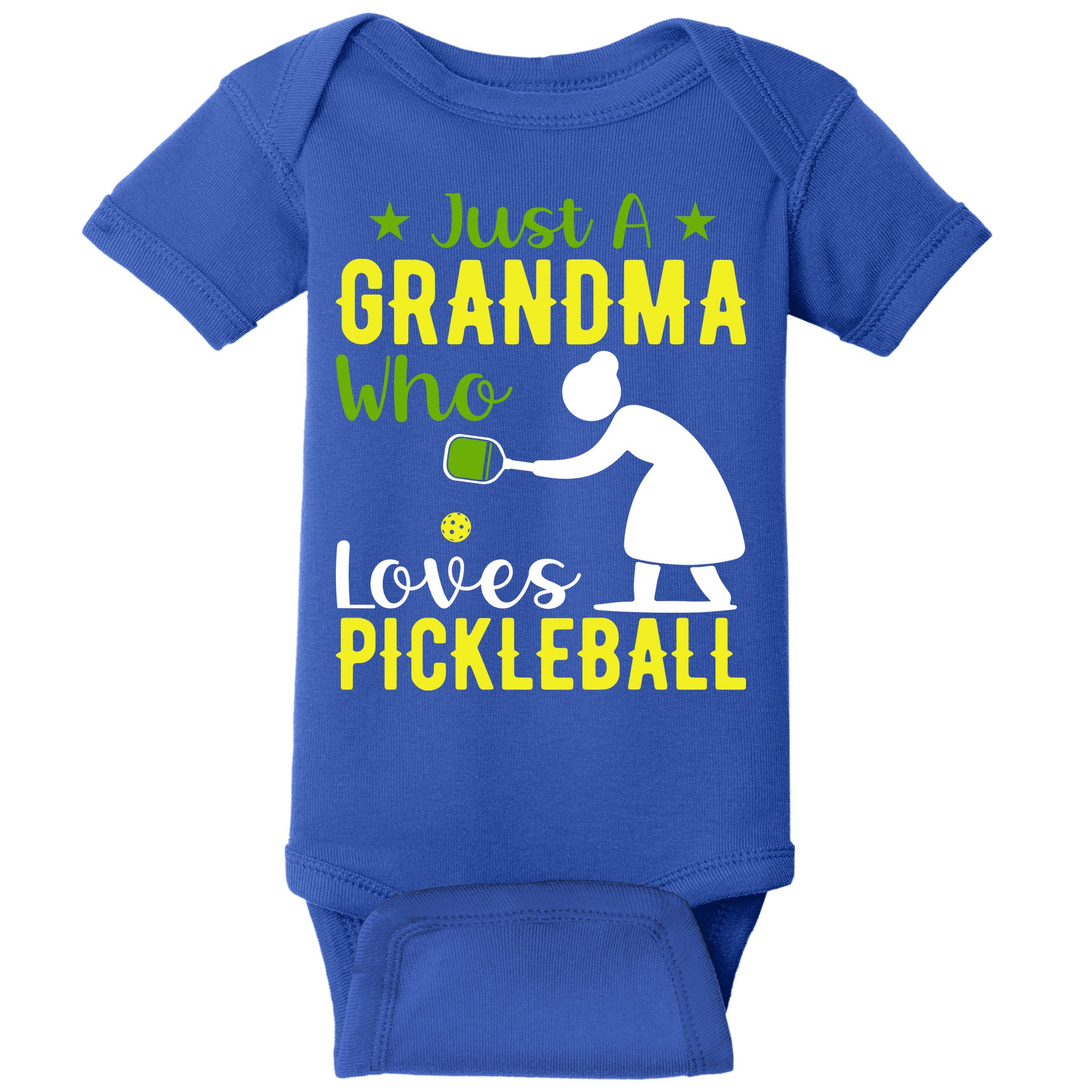 Just A Grandma Who Loves Pickleball Paddle Gift Baby Bodysuit