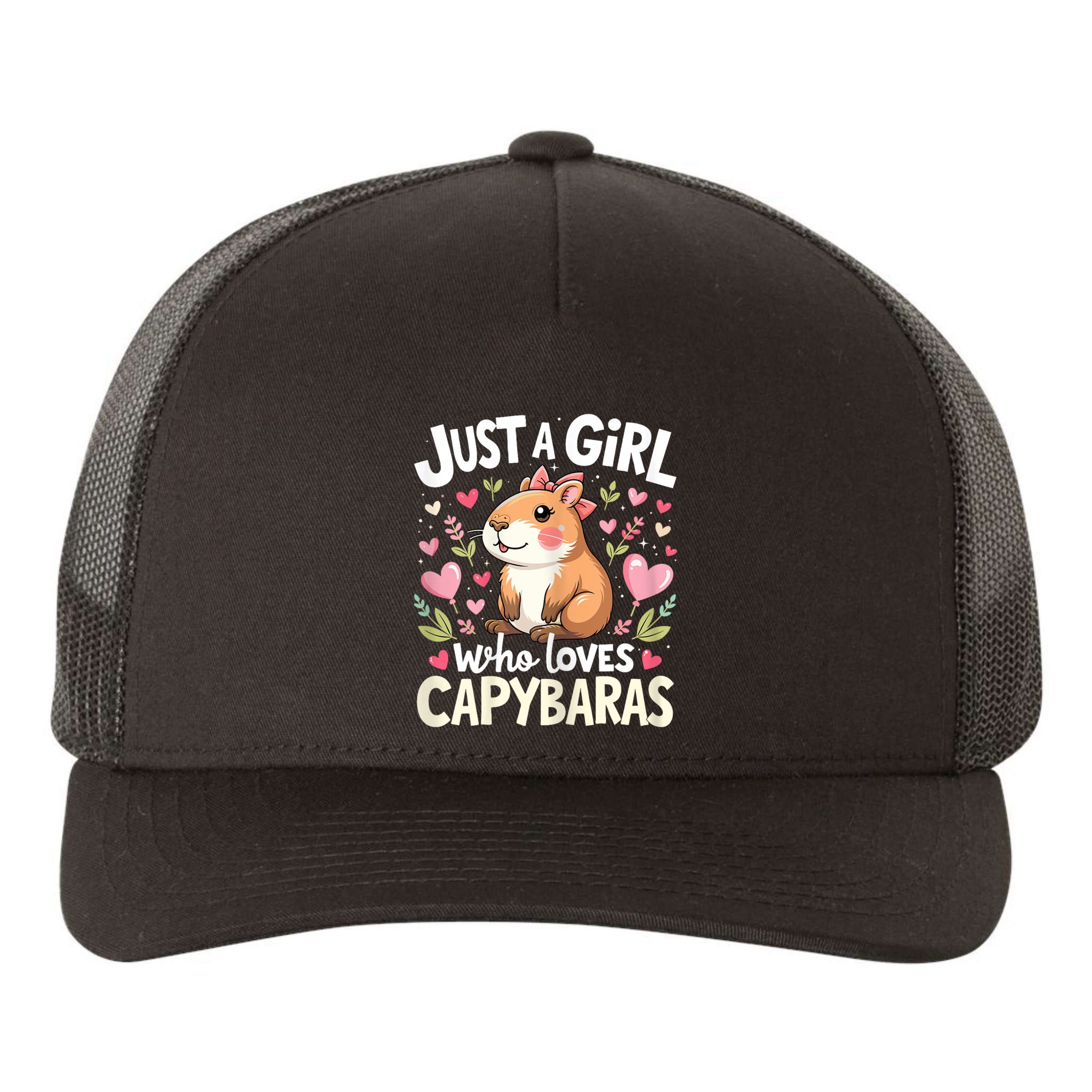 Just A Girl Who Loves Capybara Cute Animal Lover Design Yupoong Adult 5-Panel Trucker Hat