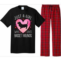 Just a Girl Who Loves Basset Hounds Dog Mama Pet Lover Pajama Set