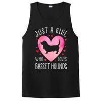 Just a Girl Who Loves Basset Hounds Dog Mama Pet Lover PosiCharge Competitor Tank