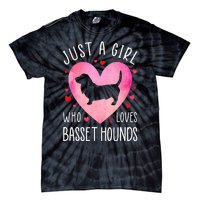 Just a Girl Who Loves Basset Hounds Dog Mama Pet Lover Tie-Dye T-Shirt