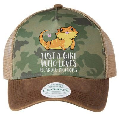 Just A Girl Who Loves Bearded Dragons Lizard Reptile Legacy Tie Dye Trucker Hat