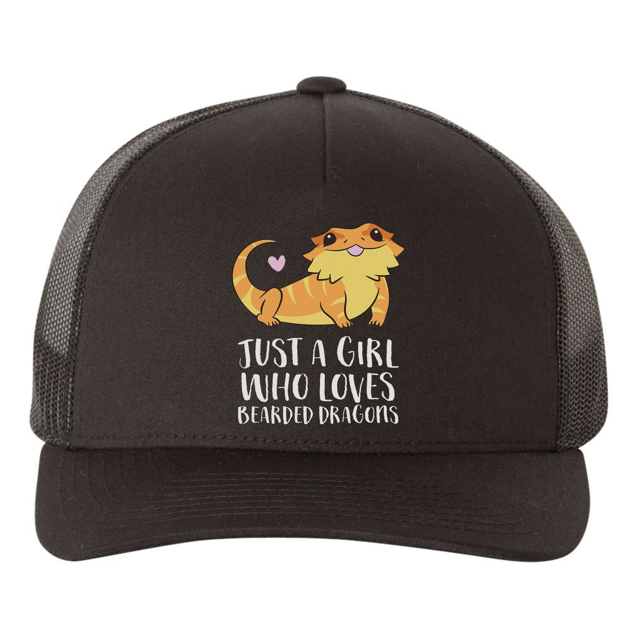 Just A Girl Who Loves Bearded Dragons Lizard Reptile Yupoong Adult 5-Panel Trucker Hat
