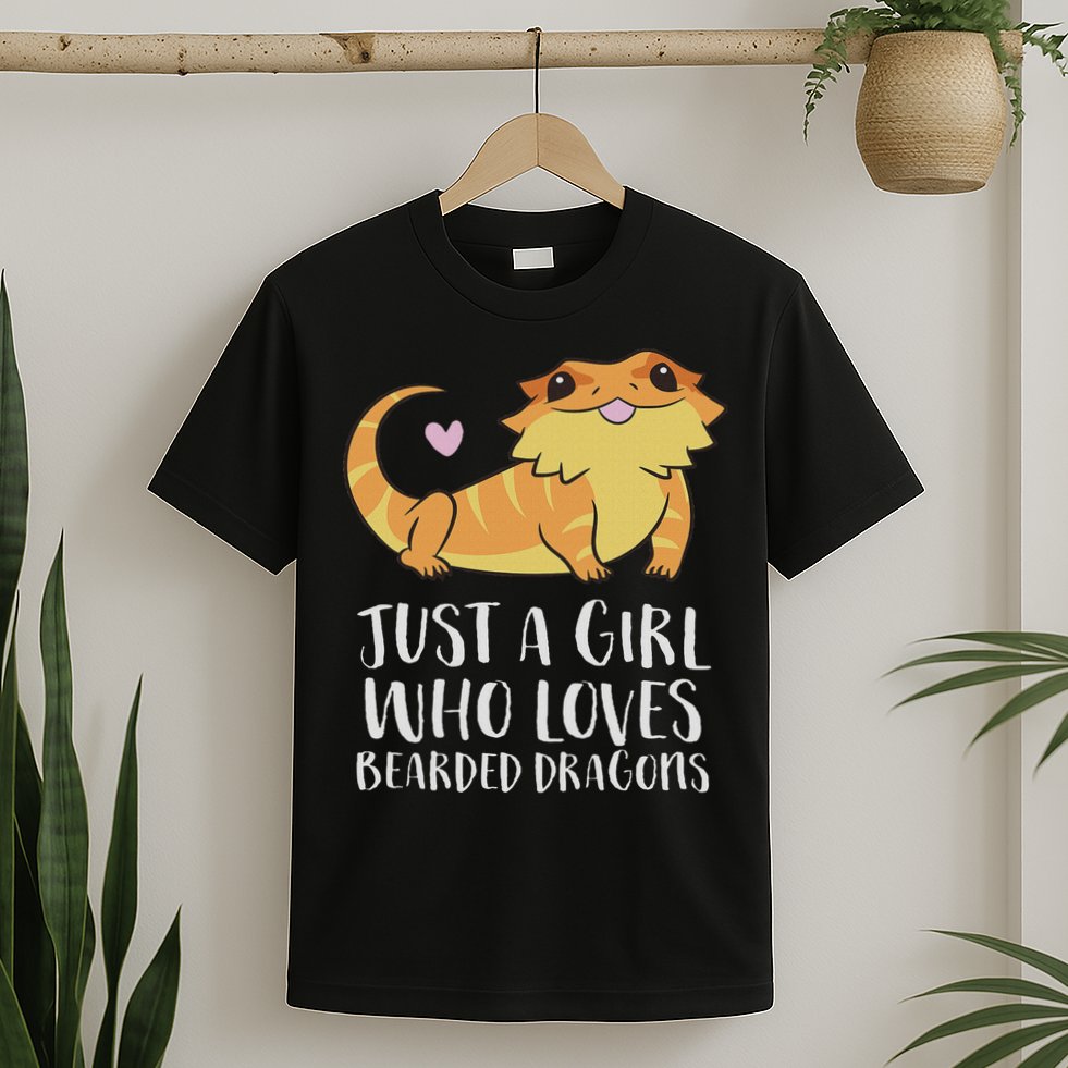 Just A Girl Who Loves Bearded Dragons Lizard Reptile T-Shirt