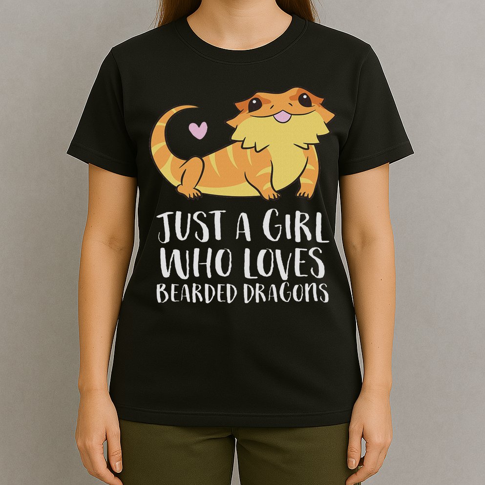 Just A Girl Who Loves Bearded Dragons Lizard Reptile T-Shirt