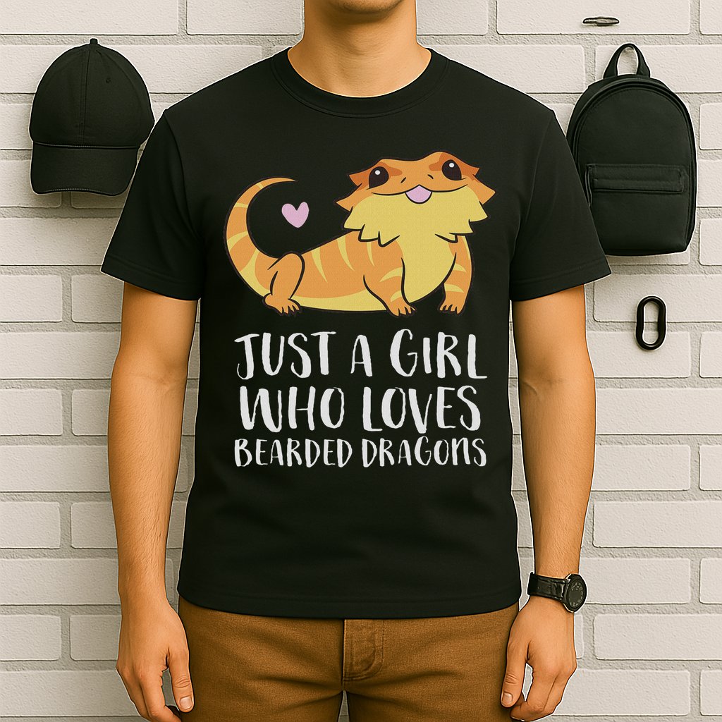 Just A Girl Who Loves Bearded Dragons Lizard Reptile T-Shirt