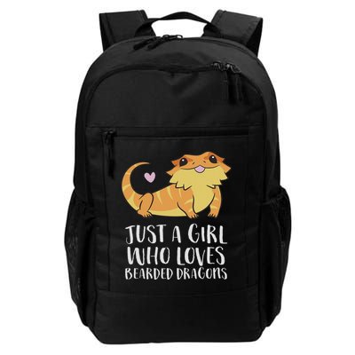 Just A Girl Who Loves Bearded Dragons Lizard Reptile Backpack