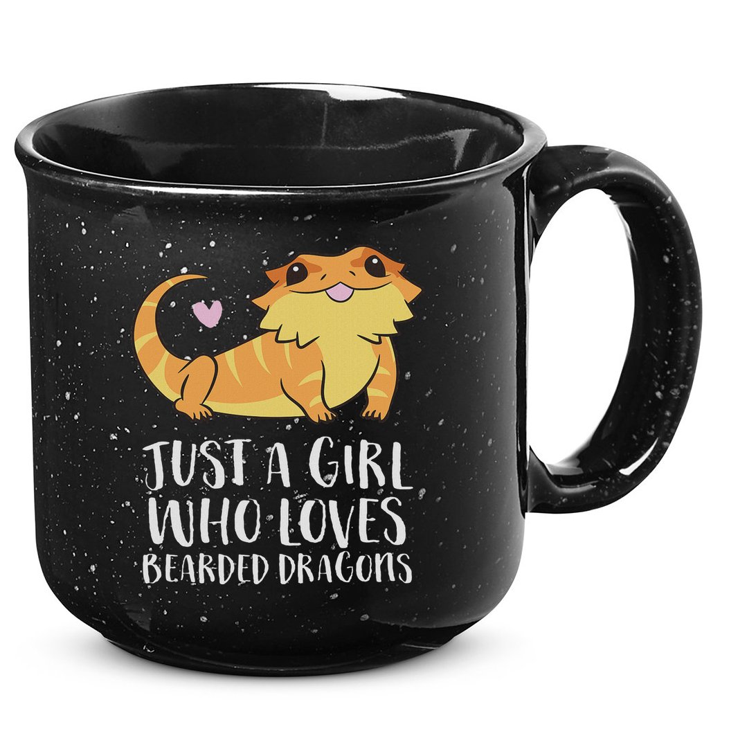 Just A Girl Who Loves Bearded Dragons Lizard Reptile 15oz Campfire Ceramic Mug