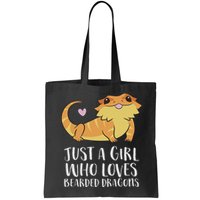 Just A Girl Who Loves Bearded Dragons Lizard Reptile Bag