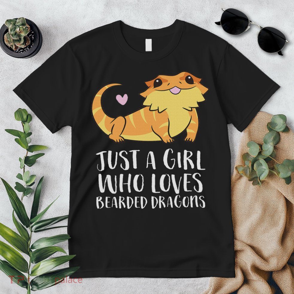 Just A Girl Who Loves Bearded Dragons Lizard Reptile Premium T-Shirt