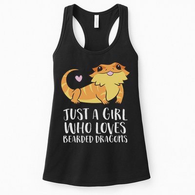 Just A Girl Who Loves Bearded Dragons Lizard Reptile Womens Tank Top