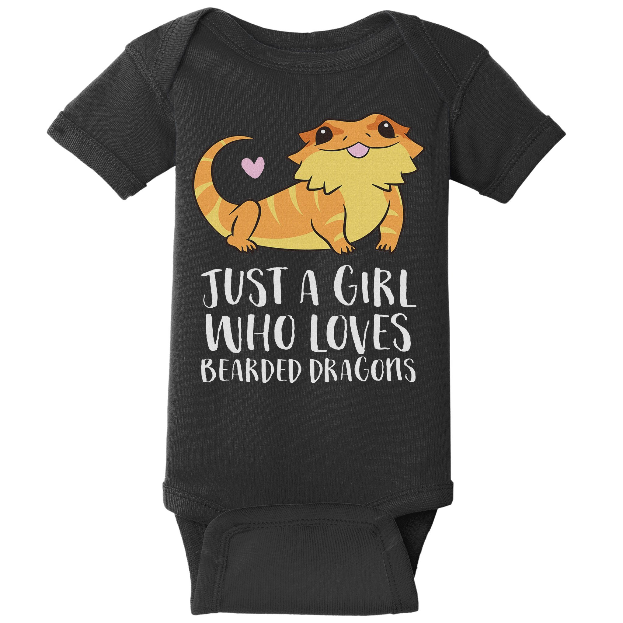 Just A Girl Who Loves Bearded Dragons Lizard Reptile Baby Bodysuit