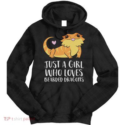 Just A Girl Who Loves Bearded Dragons Lizard Reptile Tie Dye Hoodie