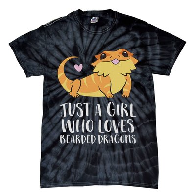 Just A Girl Who Loves Bearded Dragons Lizard Reptile Tie-Dye T-Shirt
