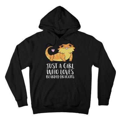 Just A Girl Who Loves Bearded Dragons Lizard Reptile Tall Hoodie