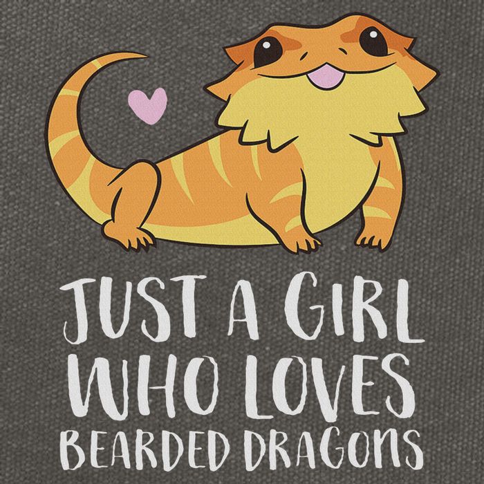 Just A Girl Who Loves Bearded Dragons Lizard Reptile Cotton Canvas Backpack