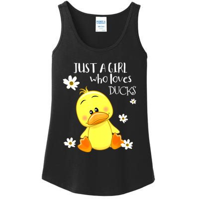 Just A Girl Who Loves Ducks Cute Duck Lover Owner Gift Ladies Essential Tank