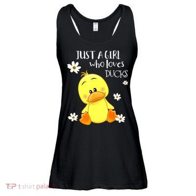 Just A Girl Who Loves Ducks Cute Duck Lover Owner Gift Ladies Essential Flowy Tank