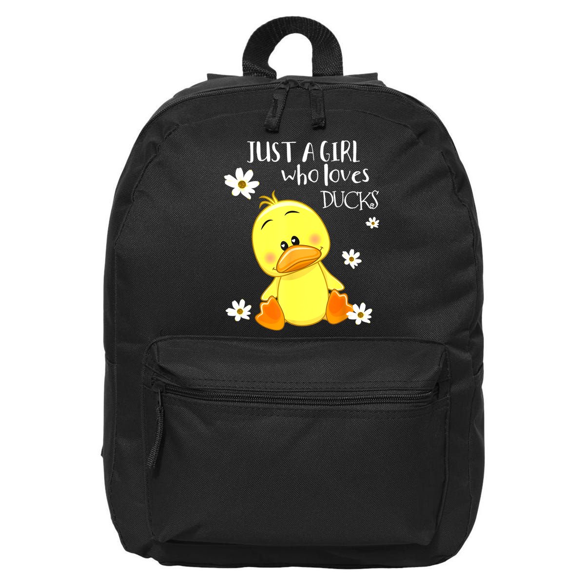 Just A Girl Who Loves Ducks Cute Duck Lover Owner Gift 16 in Basic Backpack