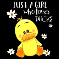 Just A Girl Who Loves Ducks Cute Duck Lover Owner Gift 16 in Basic Backpack