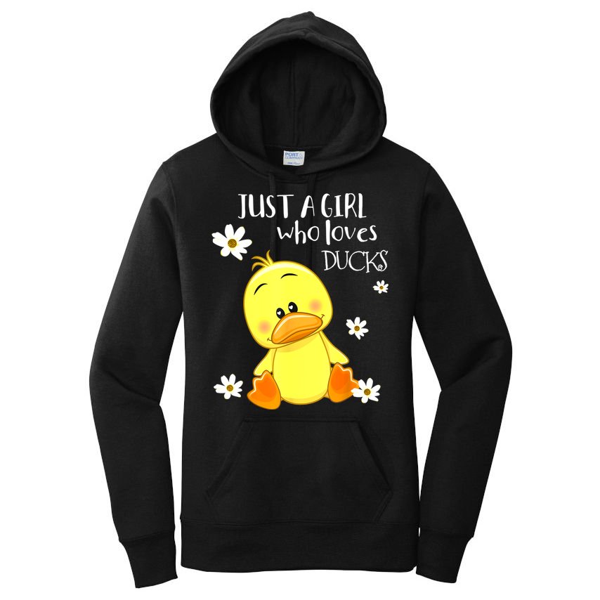 Just A Girl Who Loves Ducks Cute Duck Lover Owner Gift Women's Pullover Hoodie