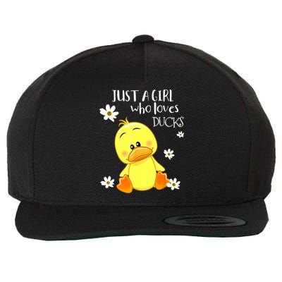 Just A Girl Who Loves Ducks Cute Duck Lover Owner Gift Wool Snapback Cap
