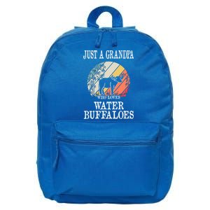 Just A Grandpa Who Loves Water Buffaloes Cute Gift 16 in Basic Backpack