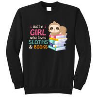 Just A Girl Who Loves Sloths And Books Sloth Sweatshirt