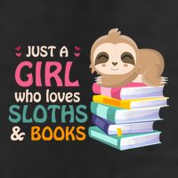 Just A Girl Who Loves Sloths And Books Sloth Adult Drive Performance Visor