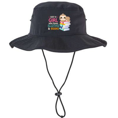 Just A Girl Who Loves Sloths And Books Sloth Bucket Hat
