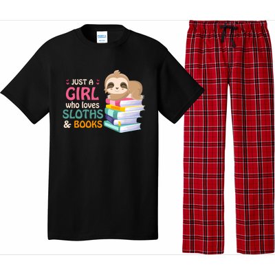 Just A Girl Who Loves Sloths And Books Sloth Pajama Set