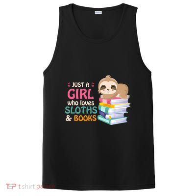 Just A Girl Who Loves Sloths And Books Sloth PosiCharge Competitor Tank