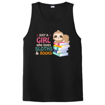 Just A Girl Who Loves Sloths And Books Sloth PosiCharge Competitor Tank