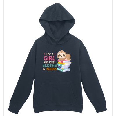 Just A Girl Who Loves Sloths And Books Sloth Urban Pullover Hoodie