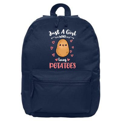 Just A Girl Who Loves Potatoes Gift 16 in Basic Backpack