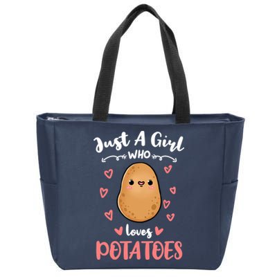 Just A Girl Who Loves Potatoes Gift Zip Tote Bag