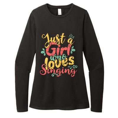 Just A Girl Who Loves Singing Gift T Womens CVC Long Sleeve Shirt