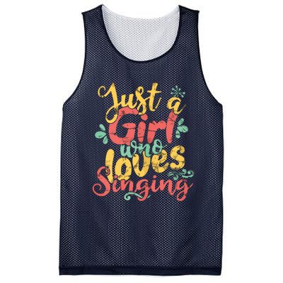 Just A Girl Who Loves Singing Gift T Mesh Reversible Basketball Jersey Tank