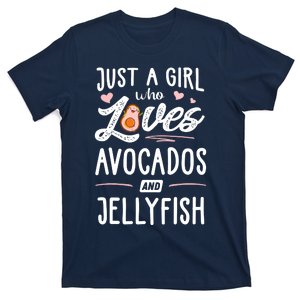 Just A Girl Who Loves Avocados And Jellyfish Gift Women T-Shirt