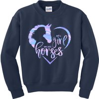 Just A Girl Who Loves Horses For Horses Lover Kids Sweatshirt