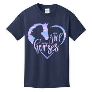 Just A Girl Who Loves Horses For Horses Lover Kids T-Shirt