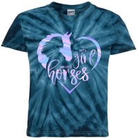 Just A Girl Who Loves Horses For Horses Lover Kids Tie-Dye T-Shirt