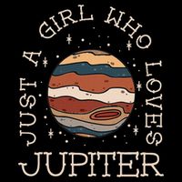 Just A Girl Who Loves Jupiter Astronomy V-Neck T-Shirt