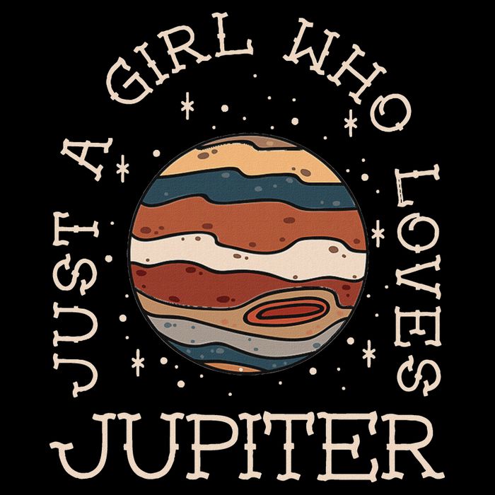 Just A Girl Who Loves Jupiter Astronomy V-Neck T-Shirt