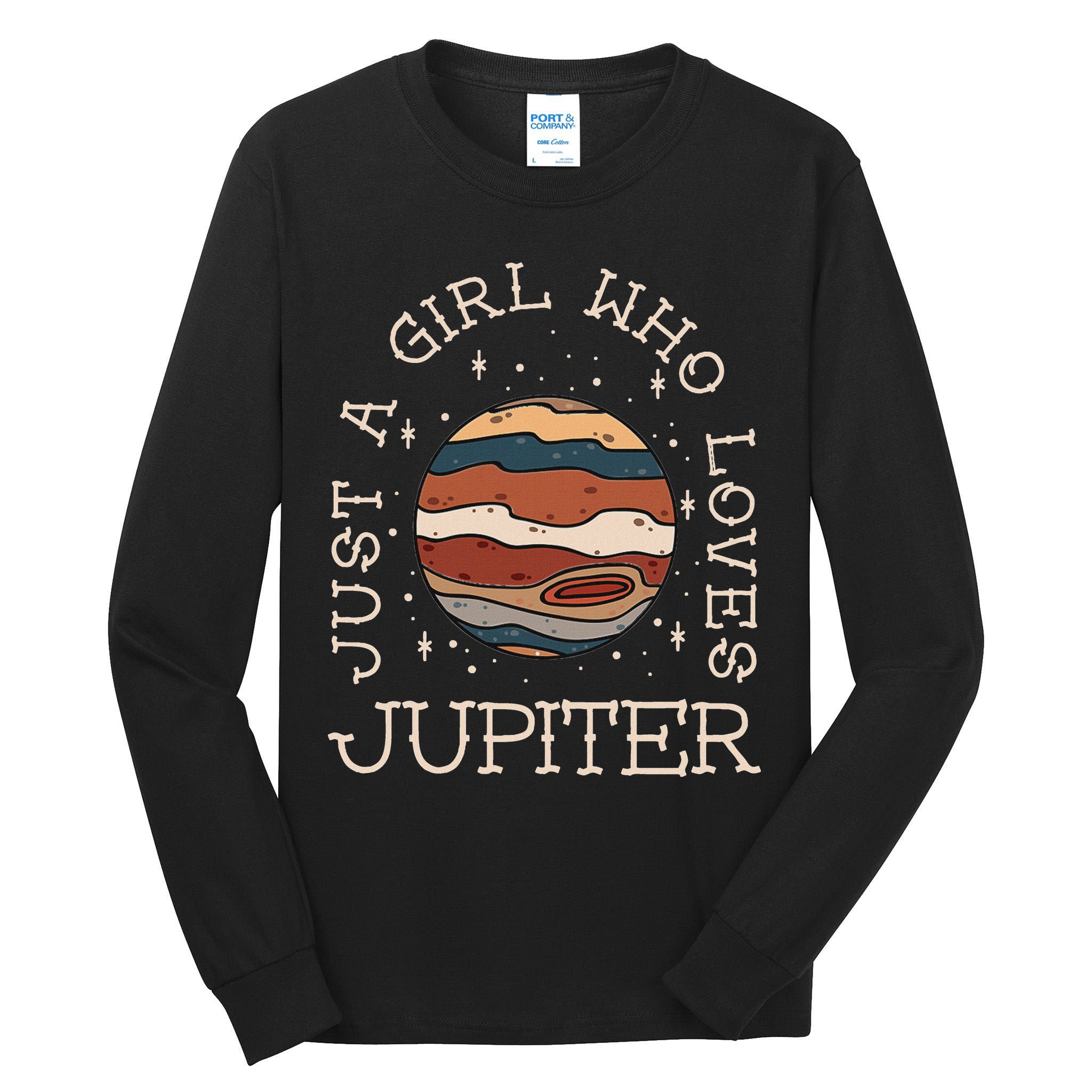 Just A Girl Who Loves Jupiter Astronomy Tall Long Sleeve T-Shirt