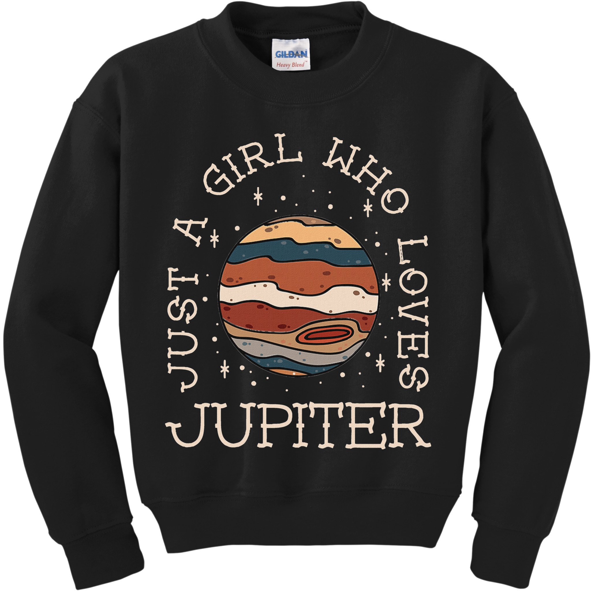 Just A Girl Who Loves Jupiter Astronomy Kids Sweatshirt
