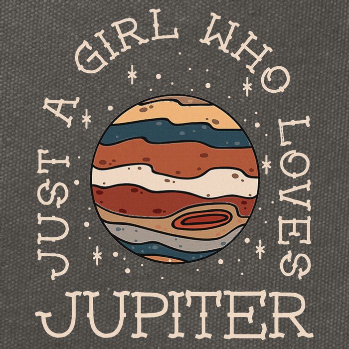 Just A Girl Who Loves Jupiter Astronomy Cotton Canvas Backpack